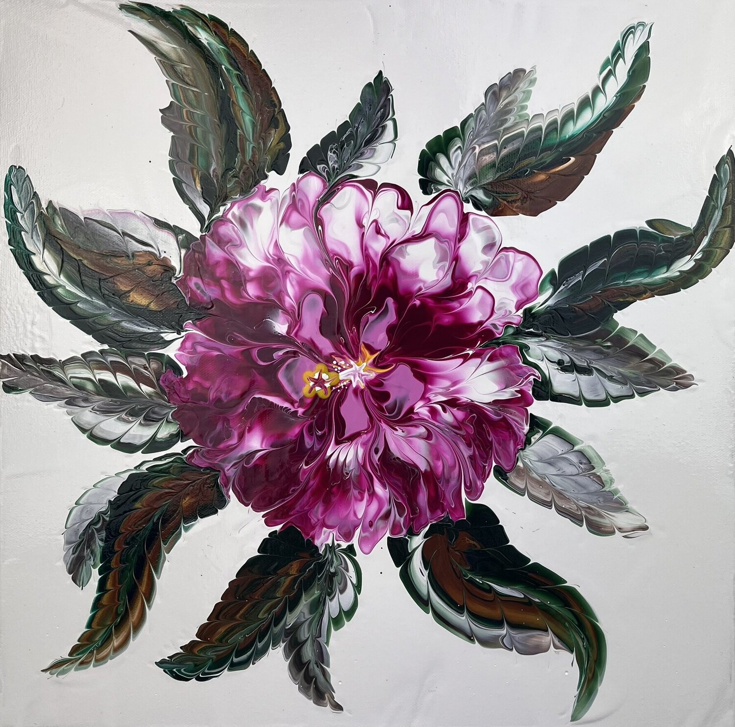 Whirling Blossom Dominique Ludmann Original painting for sale