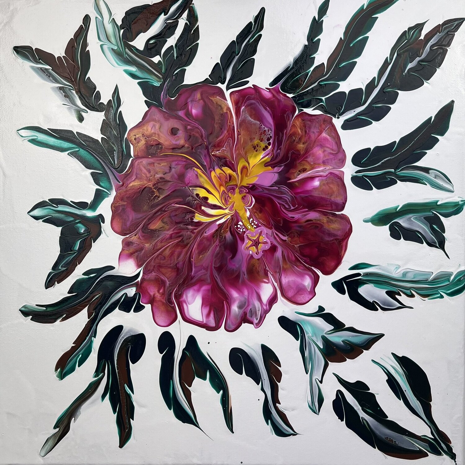 Dancing Bloom Dominique Ludmann Original painting for sale