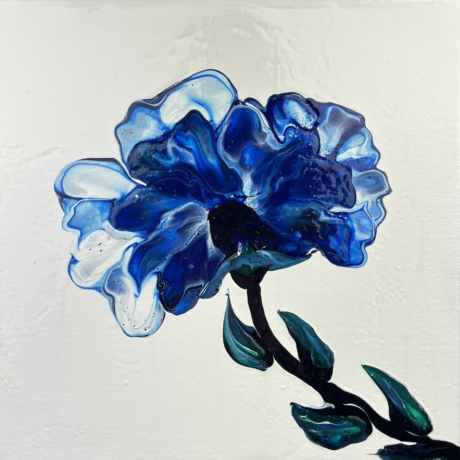 Midnight Bloom Dominique Ludmann Original painting for sale