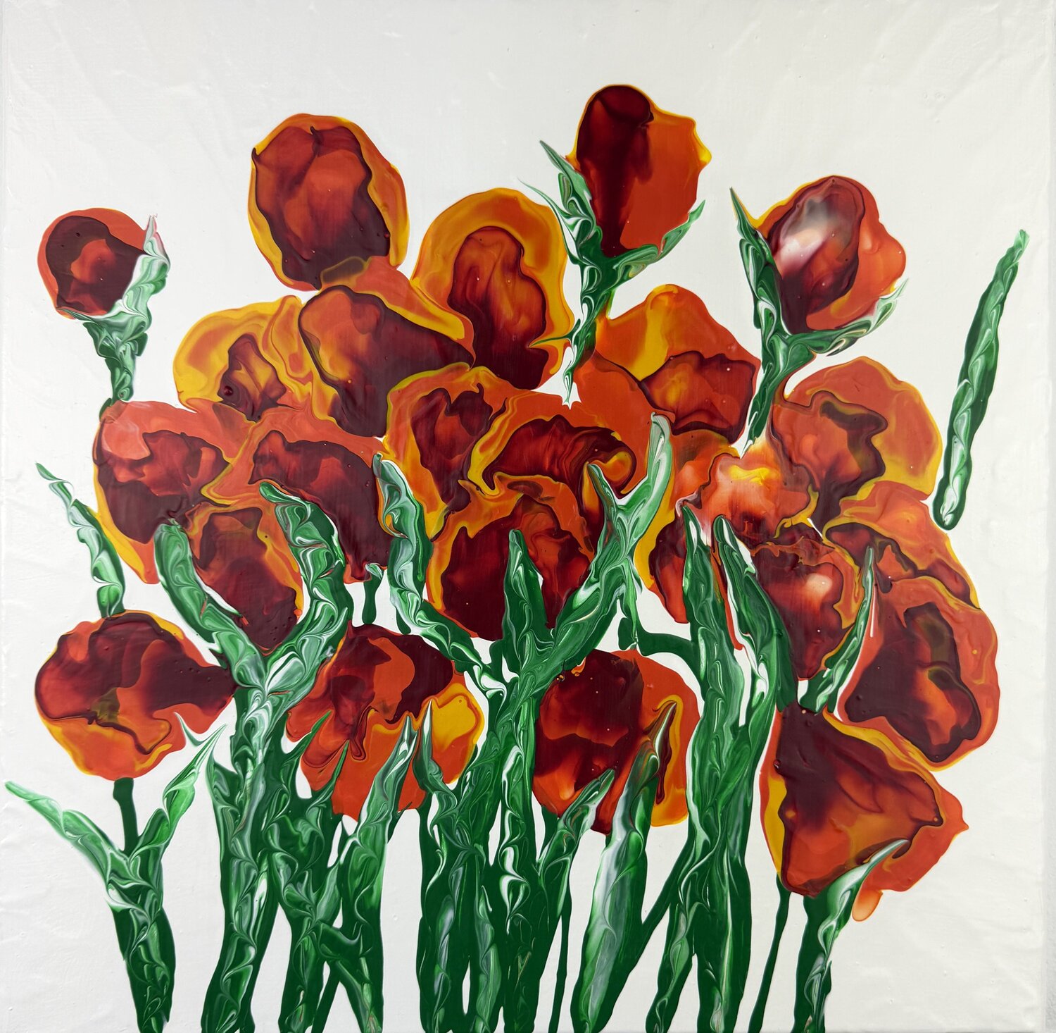 Tulips of Unity Dominique Ludmann Originalgemälde zu verkaufen