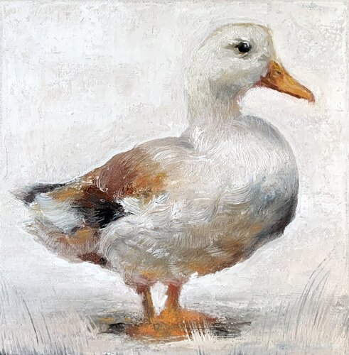 White Duck by Alena Post, Painting for Sale on Select