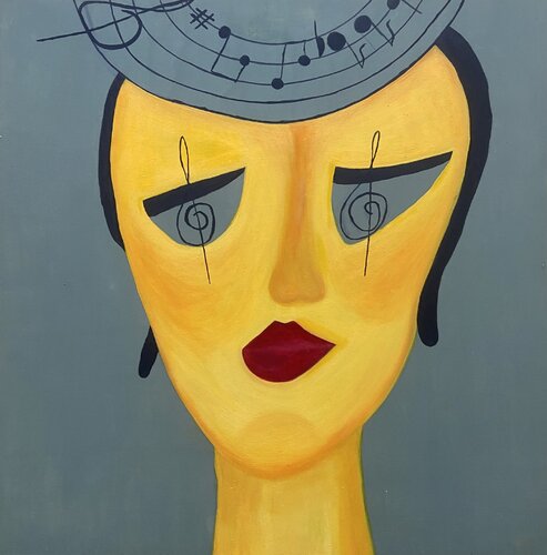 Orchestrating the Universe by Alejandra Patricia, Painting for Sale on Select