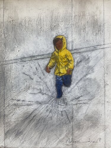 Di el salto by Alejandra Patricia, Painting for Sale on Select