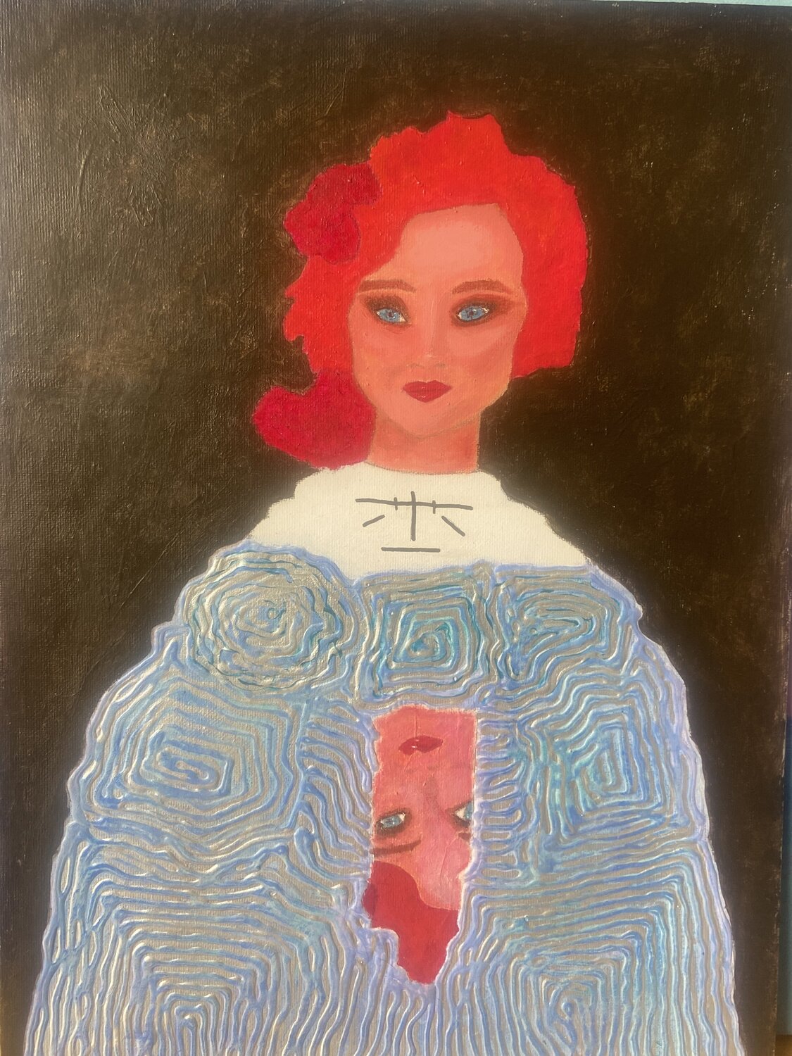 Interior reflection Alejandra Patricia Original painting for sale