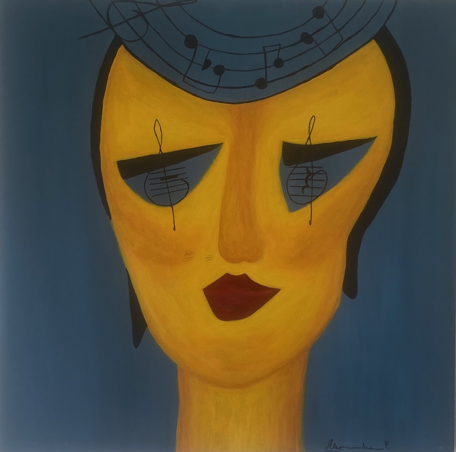 Orchestrating the Universe in Silence Alejandra Patricia Original painting for sale