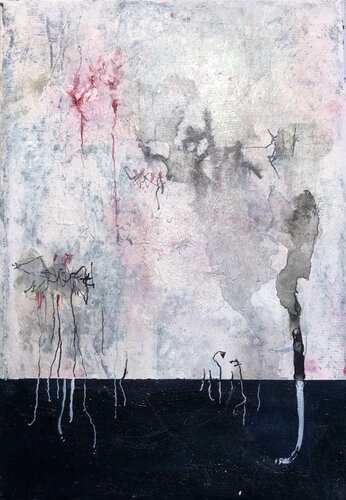White Coal n.1 (Miniature) by Michail Fotopoulos, Painting for Sale on Select