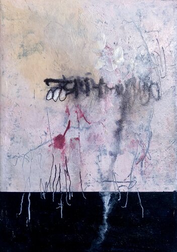 White Coal n.2 (Miniature) by Michail Fotopoulos, Painting for Sale on Select