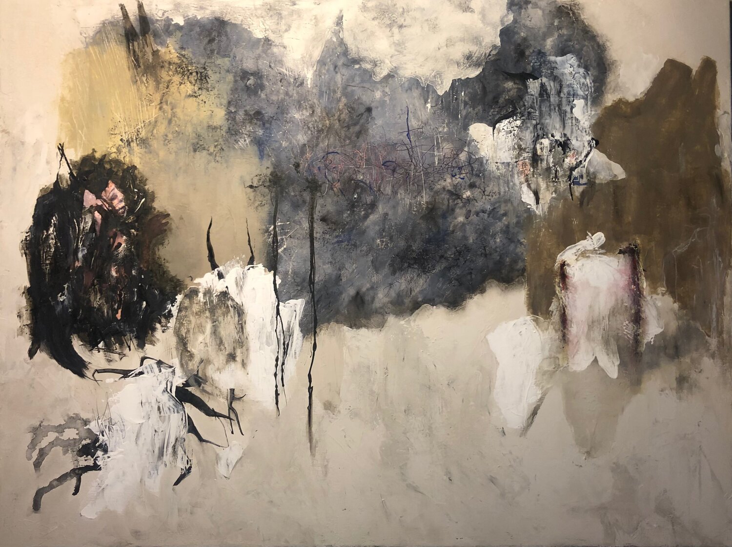 U Bahn - Human flesh Michail Fotopoulos Original painting for sale