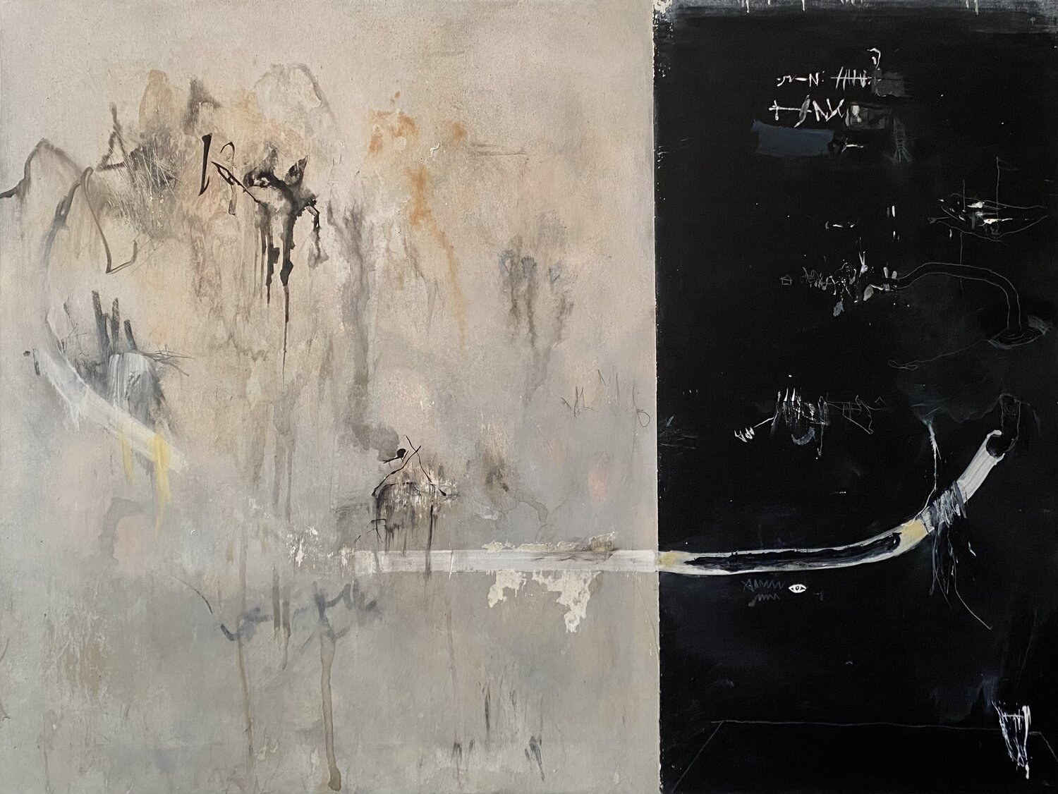 White Coal Michail Fotopoulos Original painting for sale