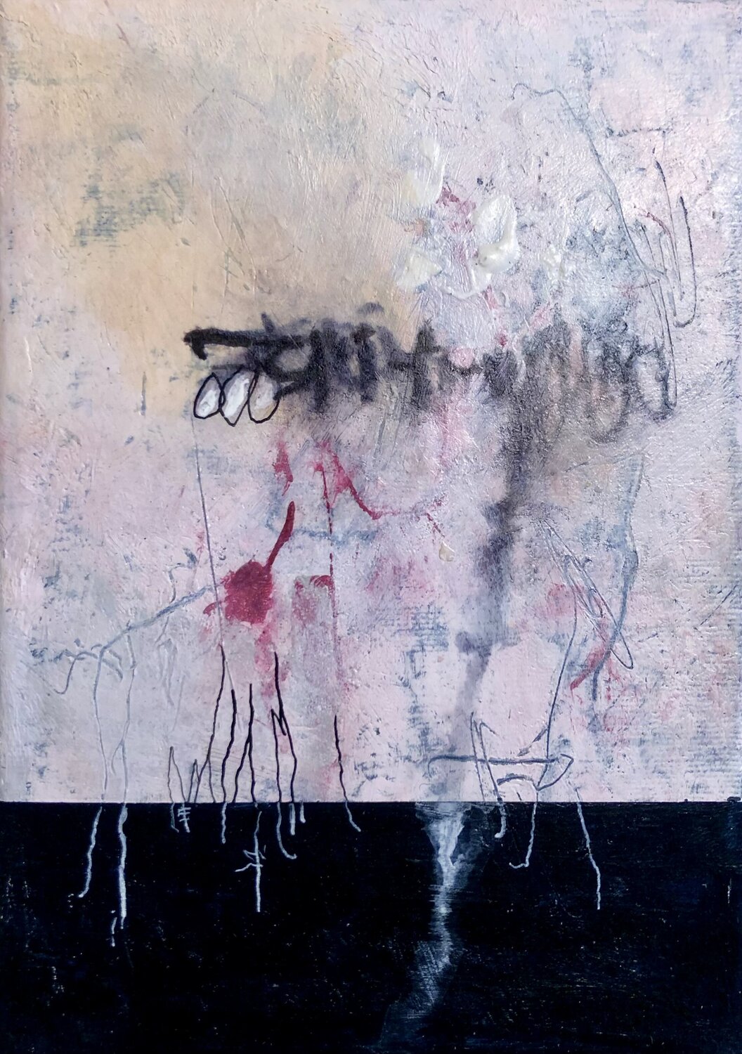 White Coal n.2 (Miniature) Michail Fotopoulos Original painting for sale