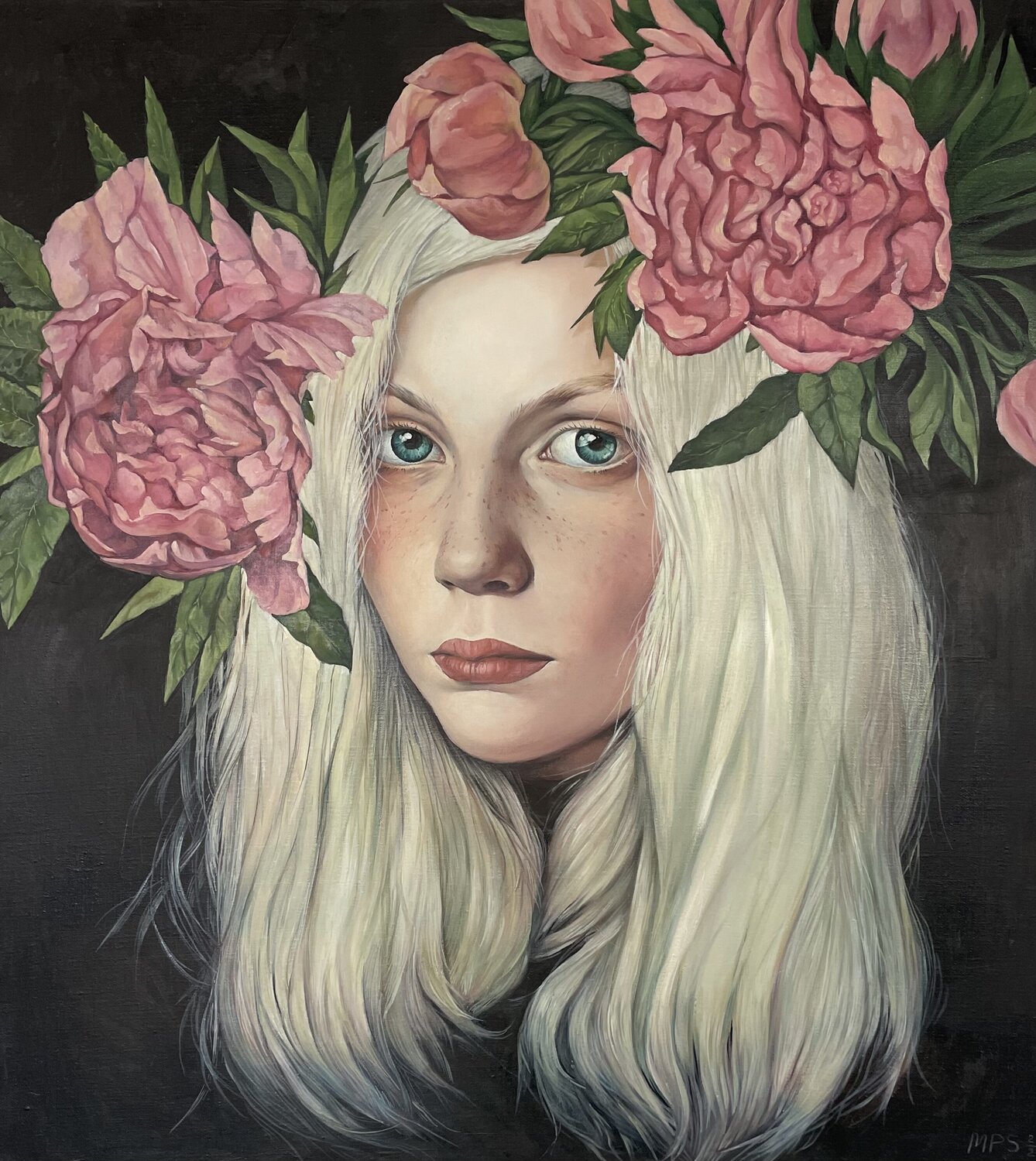 Fairy with flowers Marina Popkova-Sologub Original painting for sale