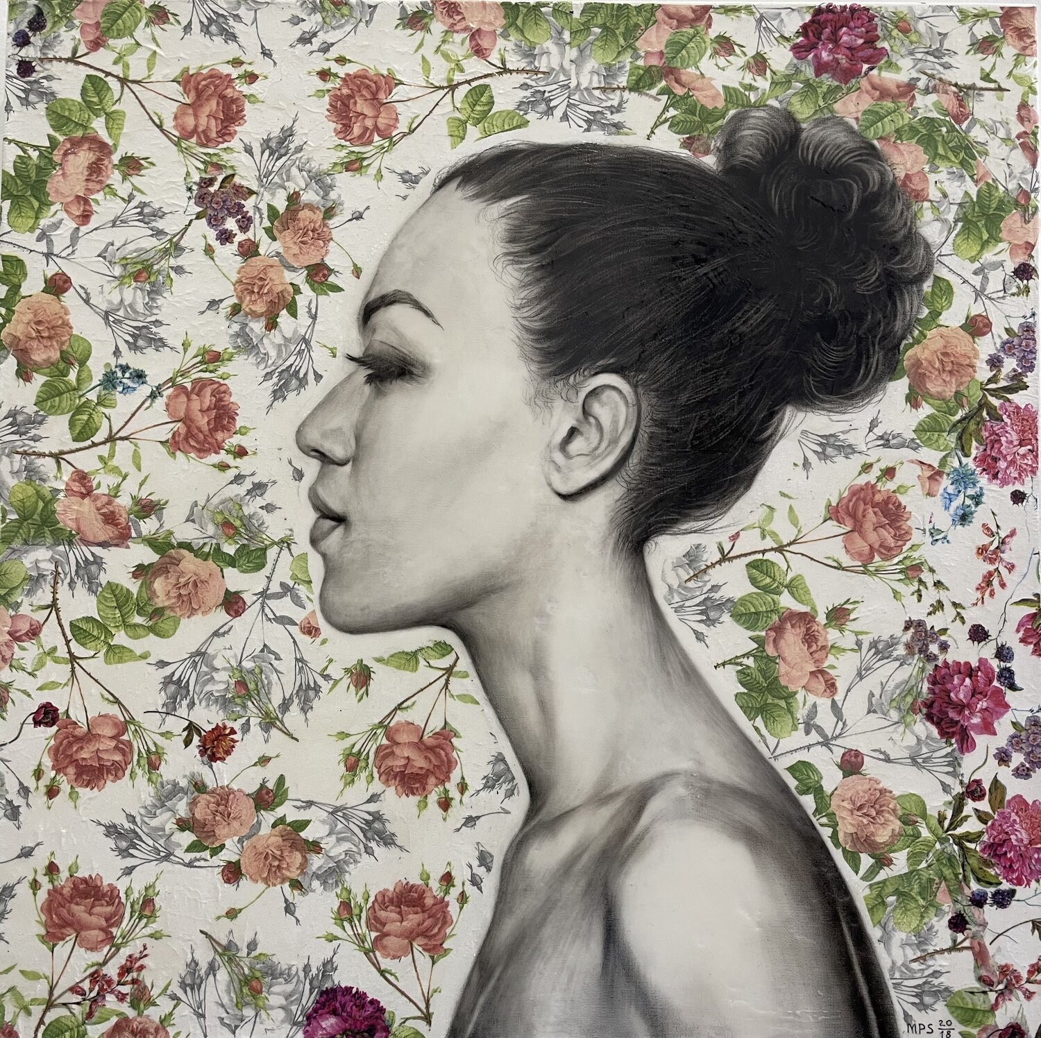 Girls and roses Marina Popkova-Sologub Original painting for sale