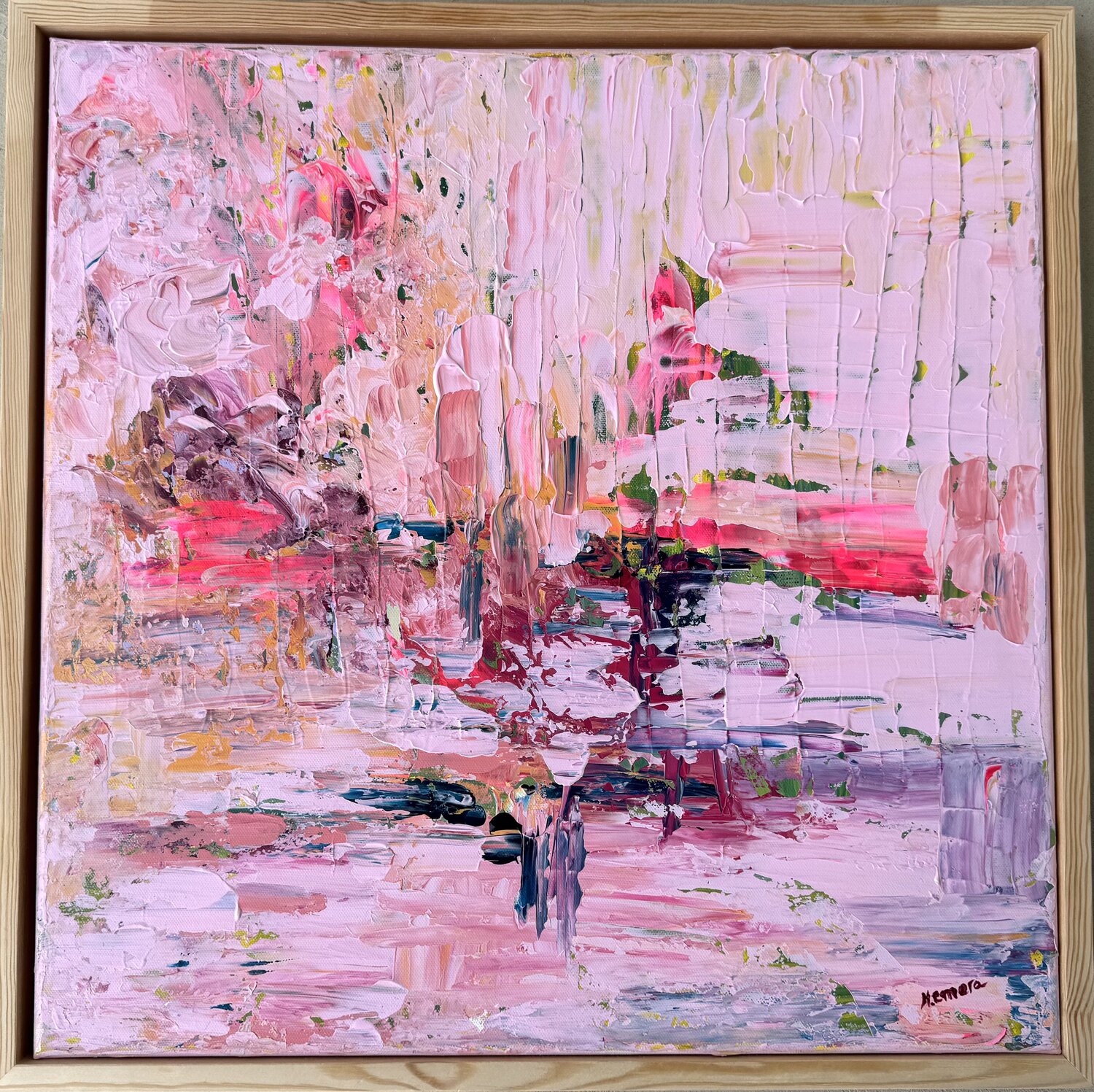Pink Love Hemera Original painting for sale