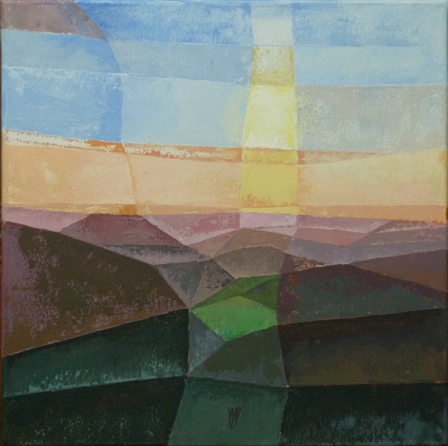 BERGLANDABEND WOZART - Wolfgang Zachow Original painting for sale