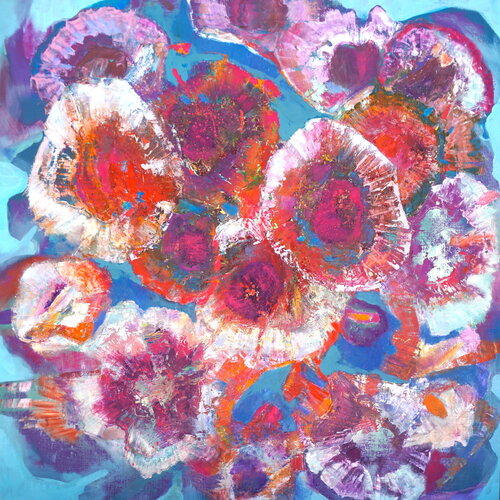 JAPOŃSKIE RÓŻE / JAPANESE ROSES by Martyna Kliszewska, Painting for Sale on Select