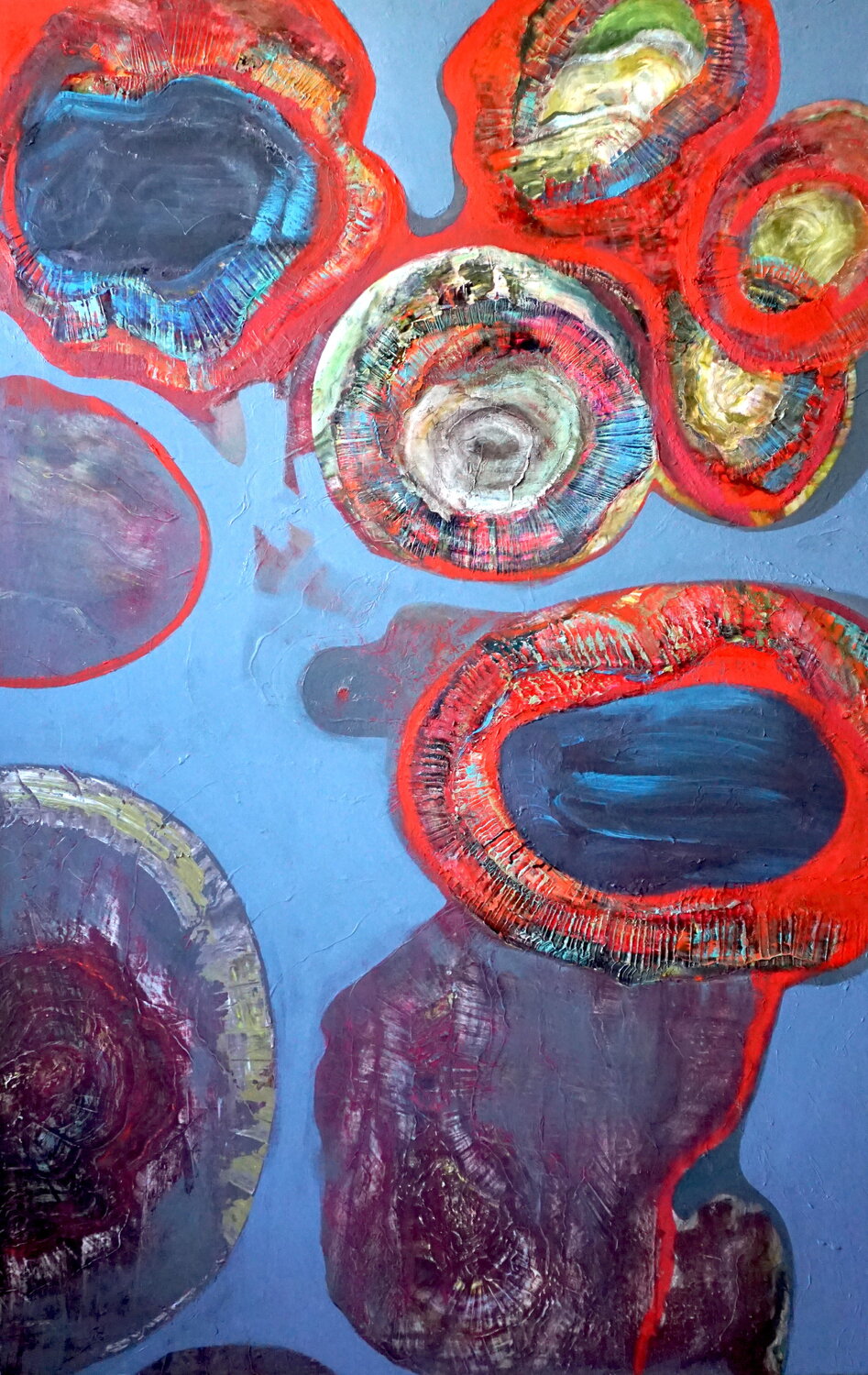 FLOWERS IN CARRARA STONES Martyna Kliszewska Original painting for sale