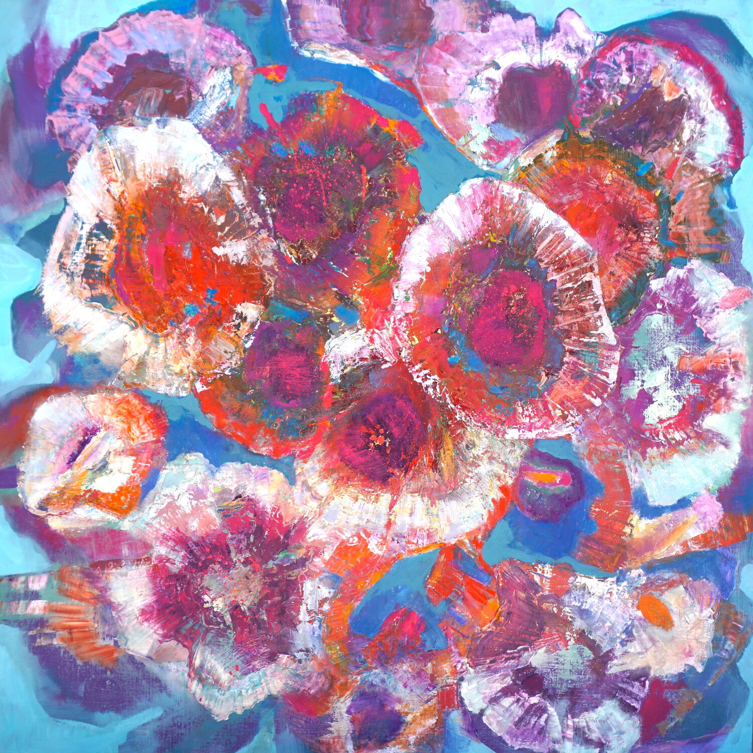 JAPOŃSKIE RÓŻE / JAPANESE ROSES Martyna Kliszewska Original painting for sale