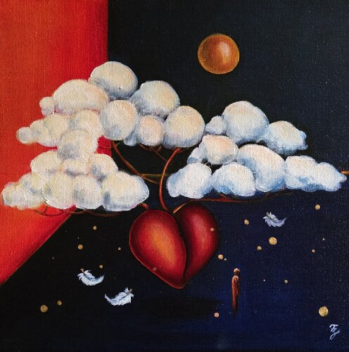 Wo das Herz schlägt III by Franca Ze, Painting for Sale on Select