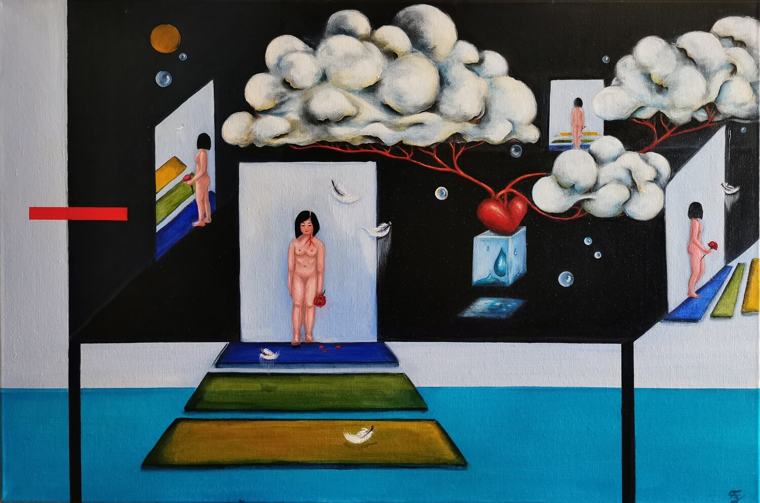 Im Mittelpunkt Franca Ze Original painting for sale
