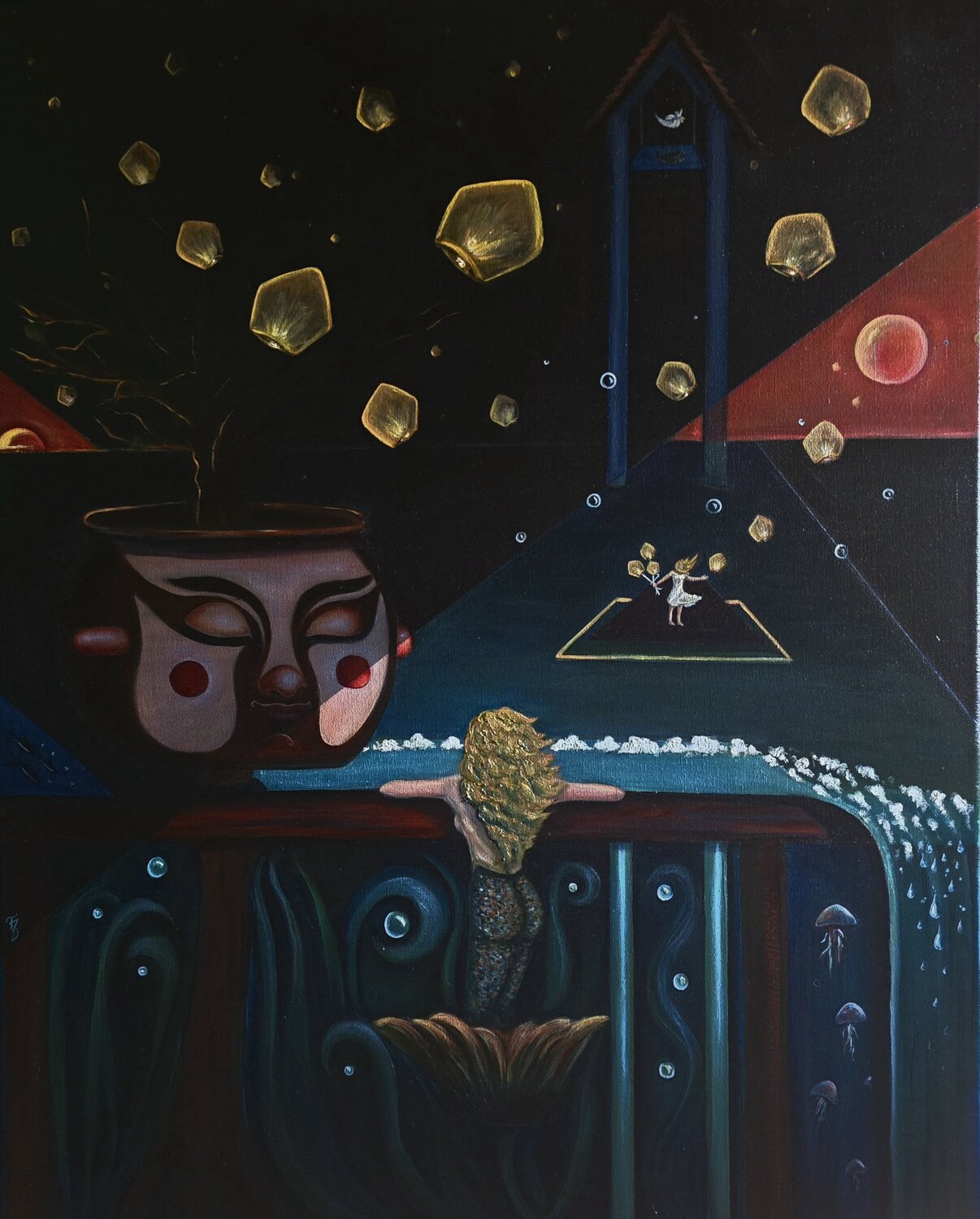 "Hoffnung" a. d. Reihe WELTEN Franca Ze Original painting for sale
