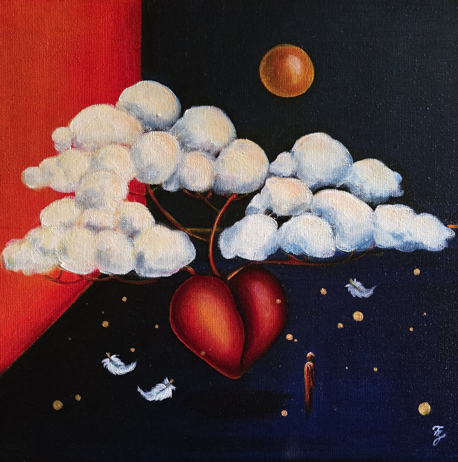 Wo das Herz schlägt III Franca Ze Original painting for sale