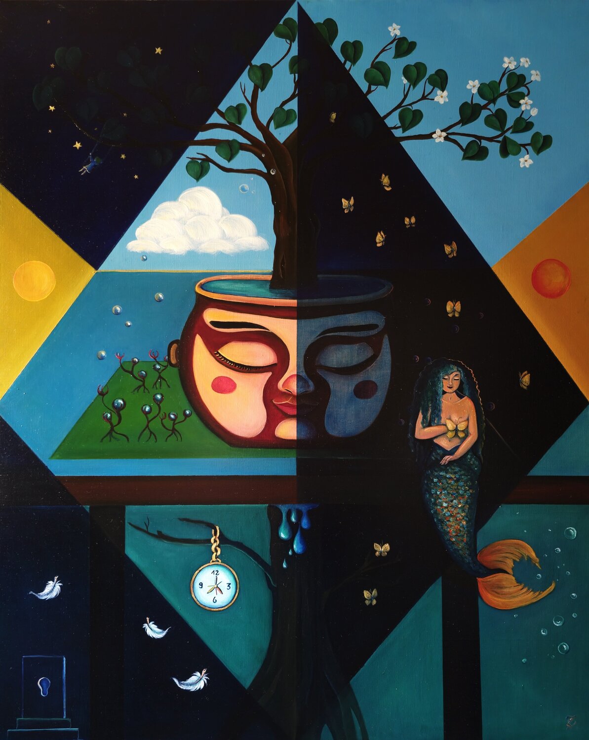 "Zauber des Augenblicks" aus der Reihe WELTEN Franca Ze Original painting for sale