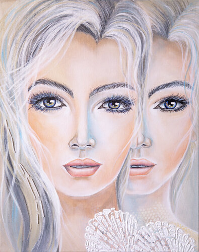 Ocean Twins by Susanne Riebe, Painting for Sale on Select