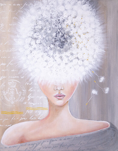 Pusteblume by Susanne Riebe, Painting for Sale on Select
