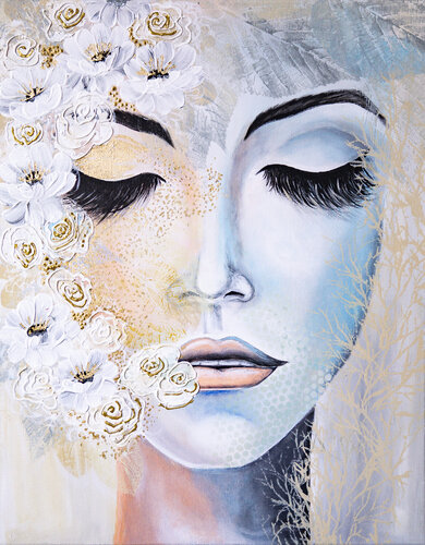 Geküsst by Susanne Riebe, Painting for Sale on Select