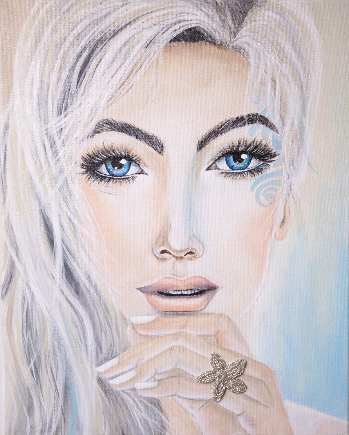 Seestern Susanne Riebe Original painting for sale