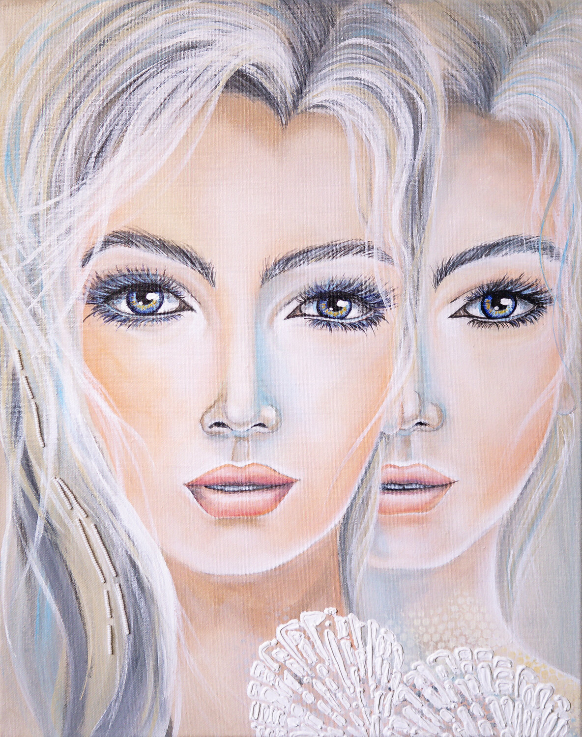 Ocean Twins Susanne Riebe Original painting for sale