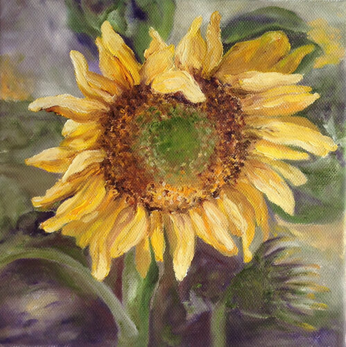 Sunflower no.509 by Dagmar Wankowski, Painting for Sale on Select