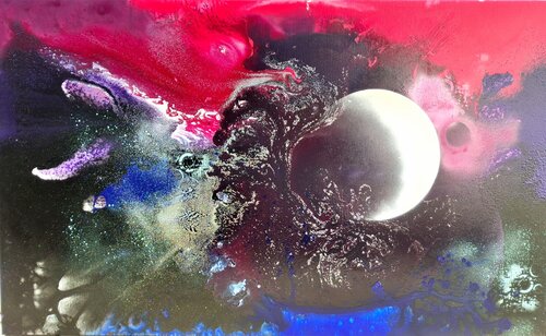 " Galaxea Luna " by Agnieszka Schmid, Painting for Sale on Select