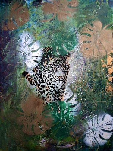 " Golden Grace " by Agnieszka Schmid, Painting for Sale on Select