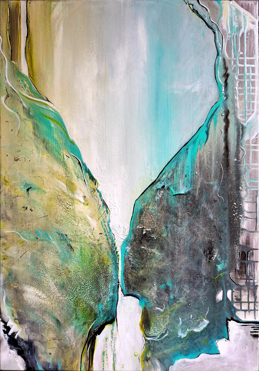 "...unfolding silence..." Agnieszka Schmid Original painting for sale
