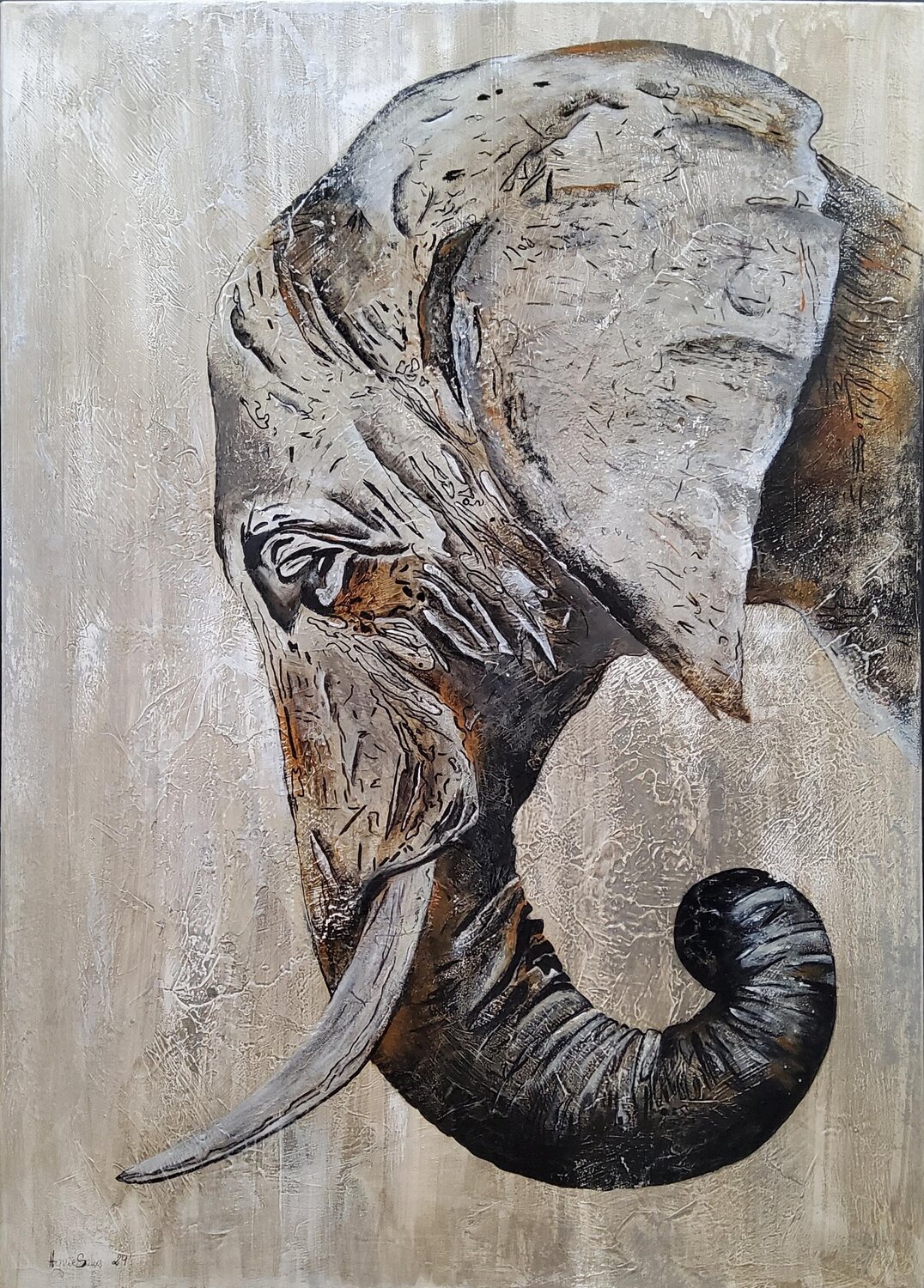 "Balu " Agnieszka Schmid Original painting for sale