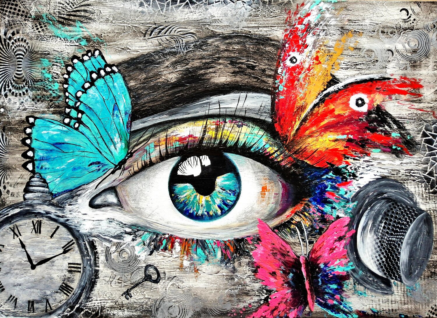 "Dreams that  inspire are the ones  worth chasing" Agnieszka Schmid Original painting for sale