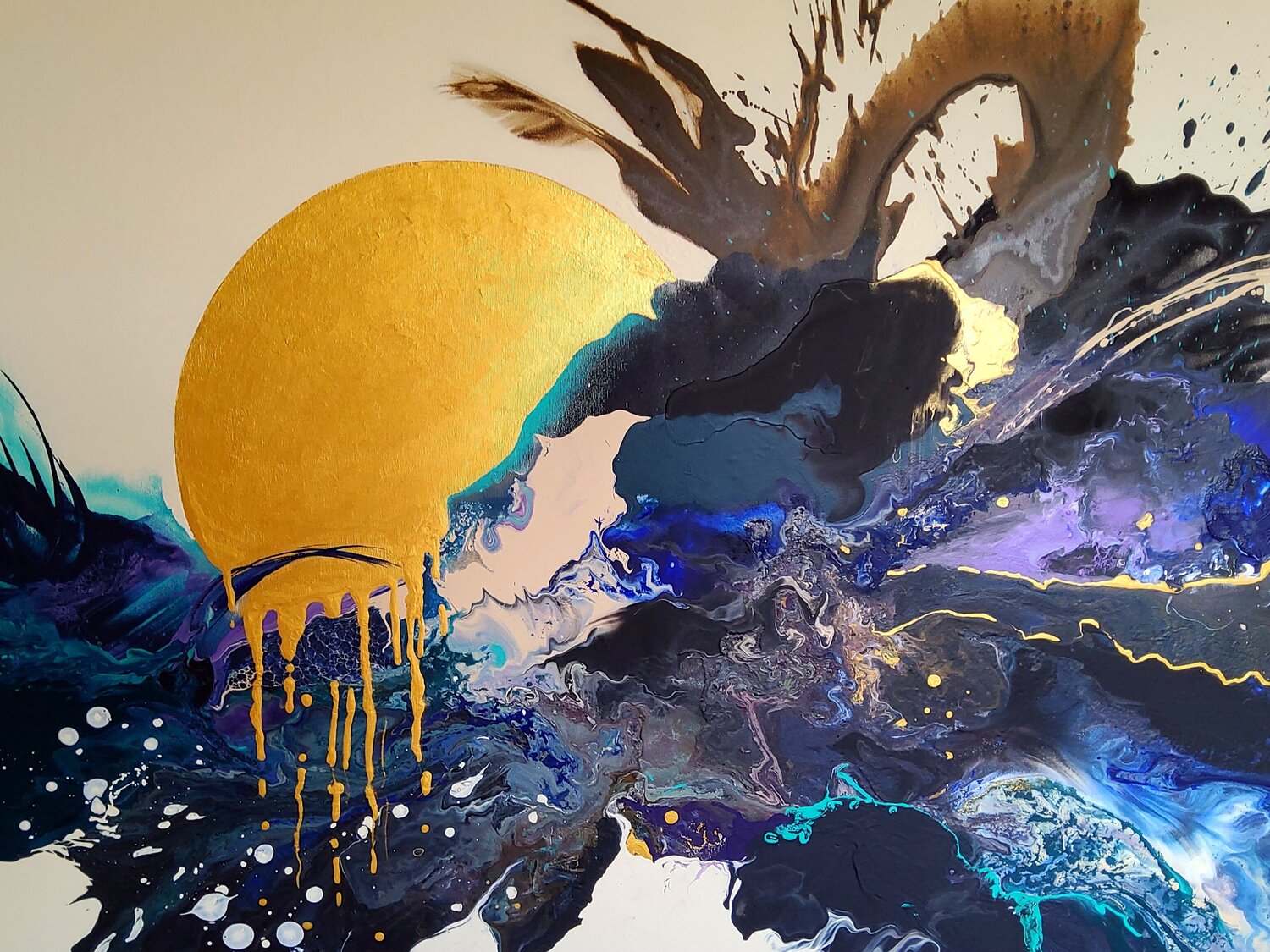 "Following the SUN " Agnieszka Schmid Original painting for sale