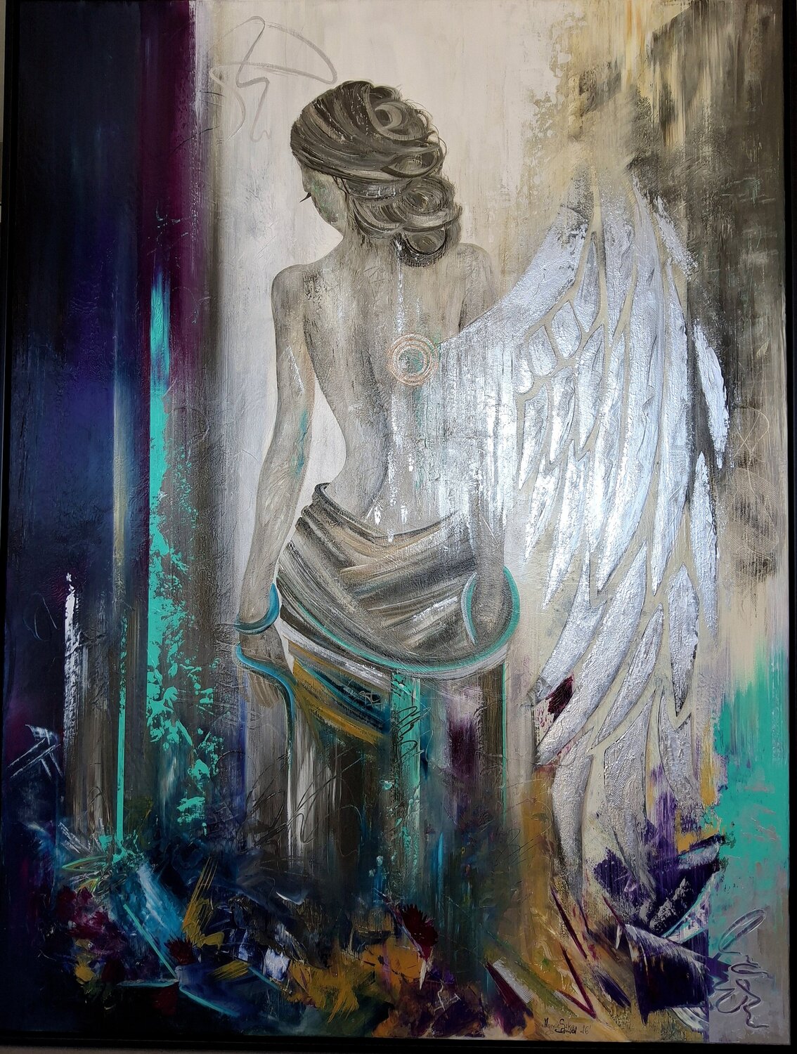 "Gentle Guardian" Agnieszka Schmid Original painting for sale