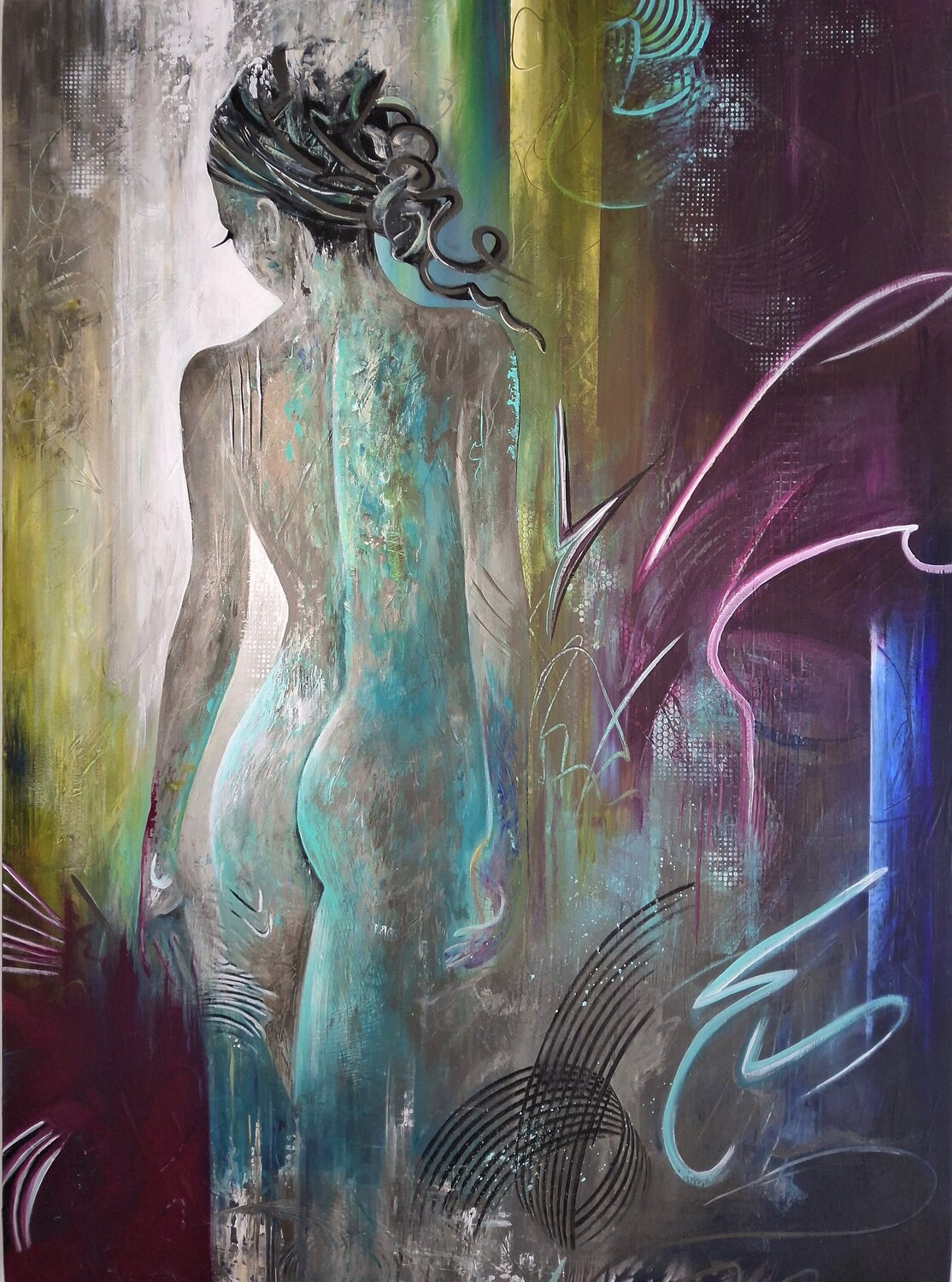 "Free" Agnieszka Schmid Original painting for sale