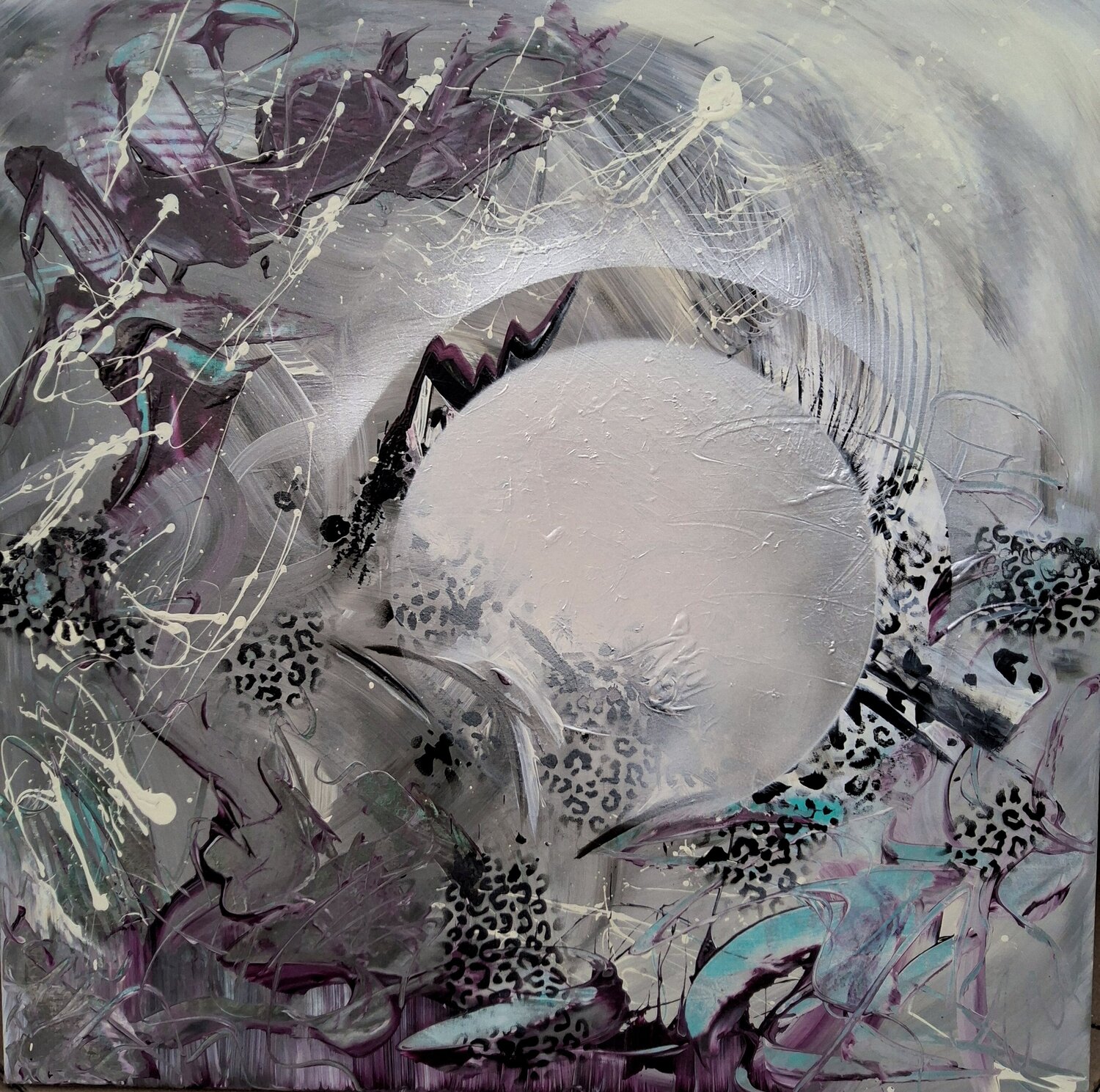 "The Wild Side of the Moon" Agnieszka Schmid Original painting for sale