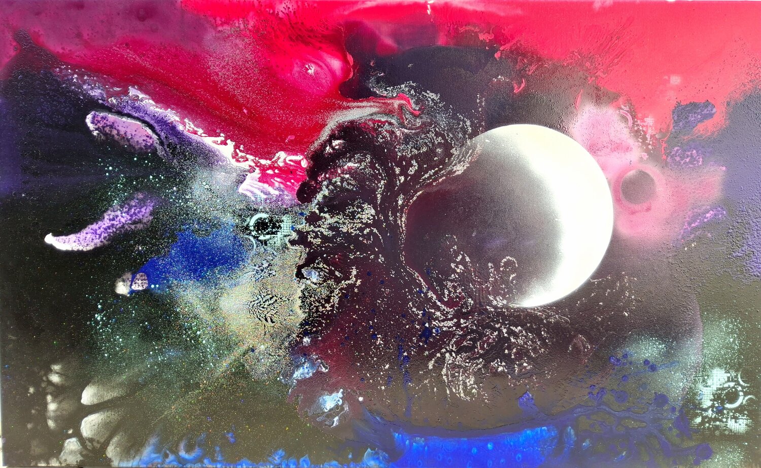 " Galaxea Luna " Agnieszka Schmid Original painting for sale