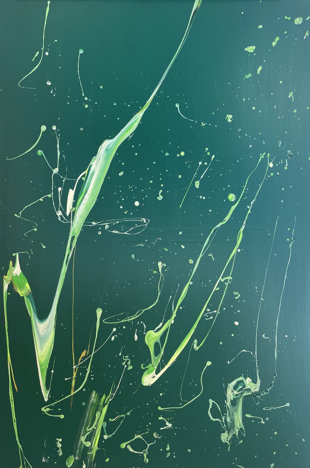 ORBIT GREEN Marlena Louisa Original painting for sale