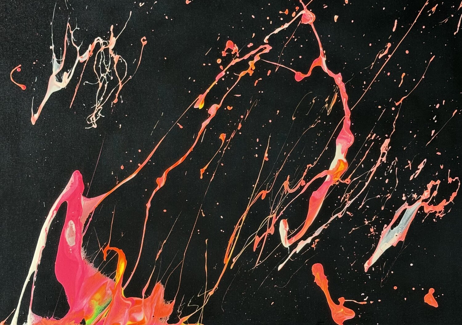 NEON ON BLACK Marlena Louisa Original painting for sale