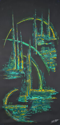 SUSPENSION by Eric DELAHAYE, Painting for Sale on Select