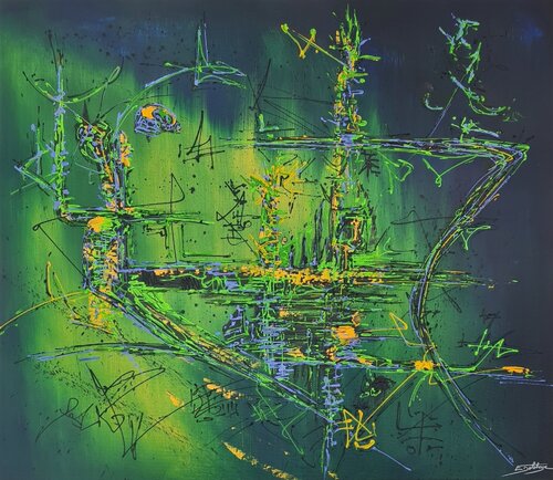 SOLITAIRE by Eric DELAHAYE, Painting for Sale on Select