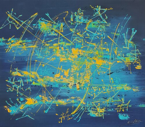 ENERGIE EN SUSPEND by Eric DELAHAYE, Painting for Sale on Select