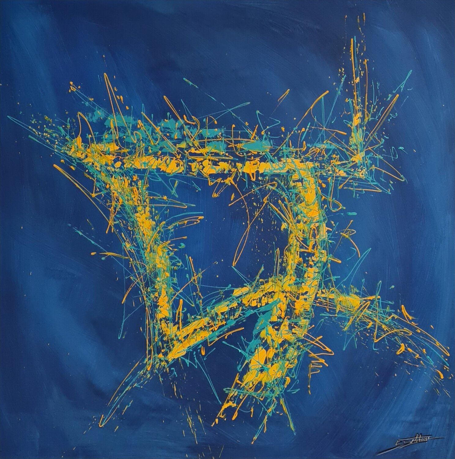 LES PROFONDEURS SILENCIEUSES Eric DELAHAYE Original painting for sale