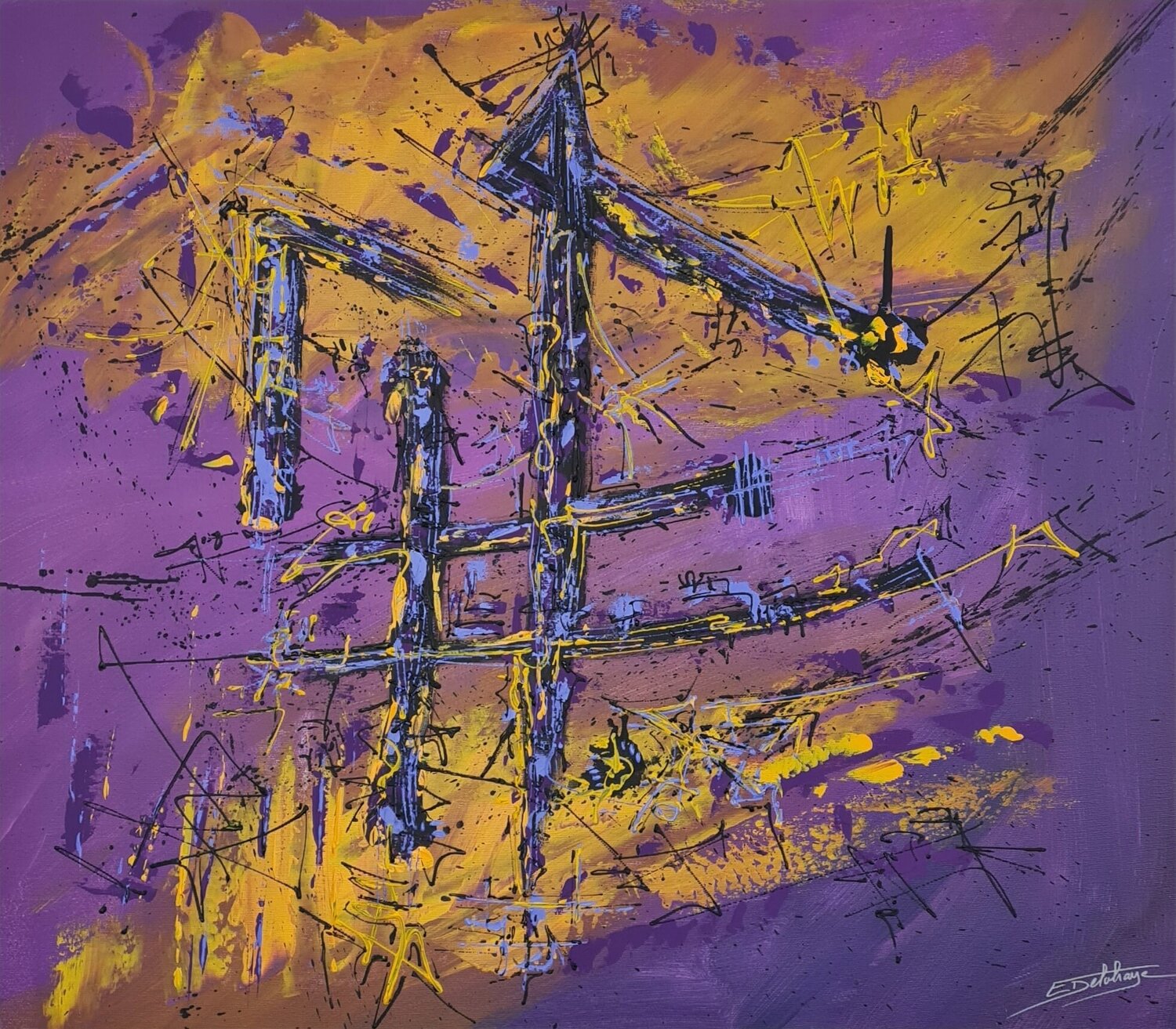 VERTIGE DES SENS Eric DELAHAYE Original painting for sale
