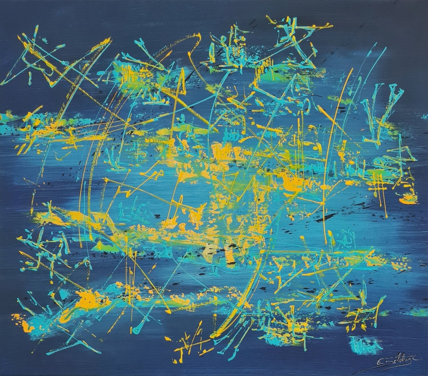 ENERGIE EN SUSPEND Eric DELAHAYE Original painting for sale